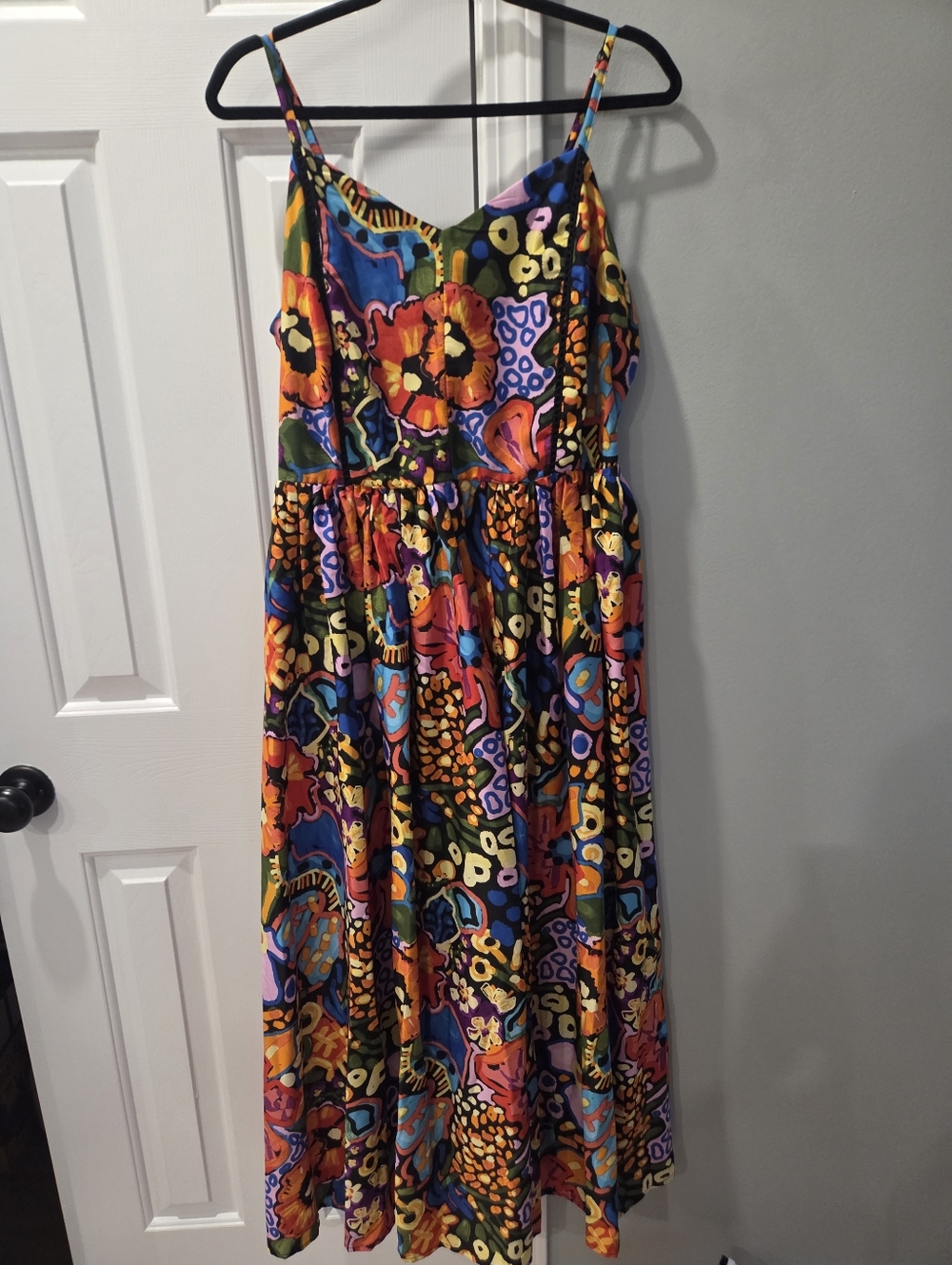 Truth NYC 1X Maxi Dress Spaghetti Straps Vibrant Colorful